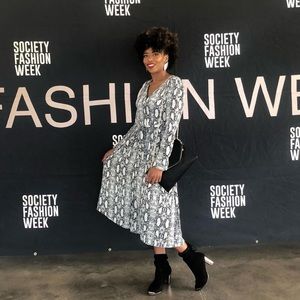 Snakeskin Midi Dress